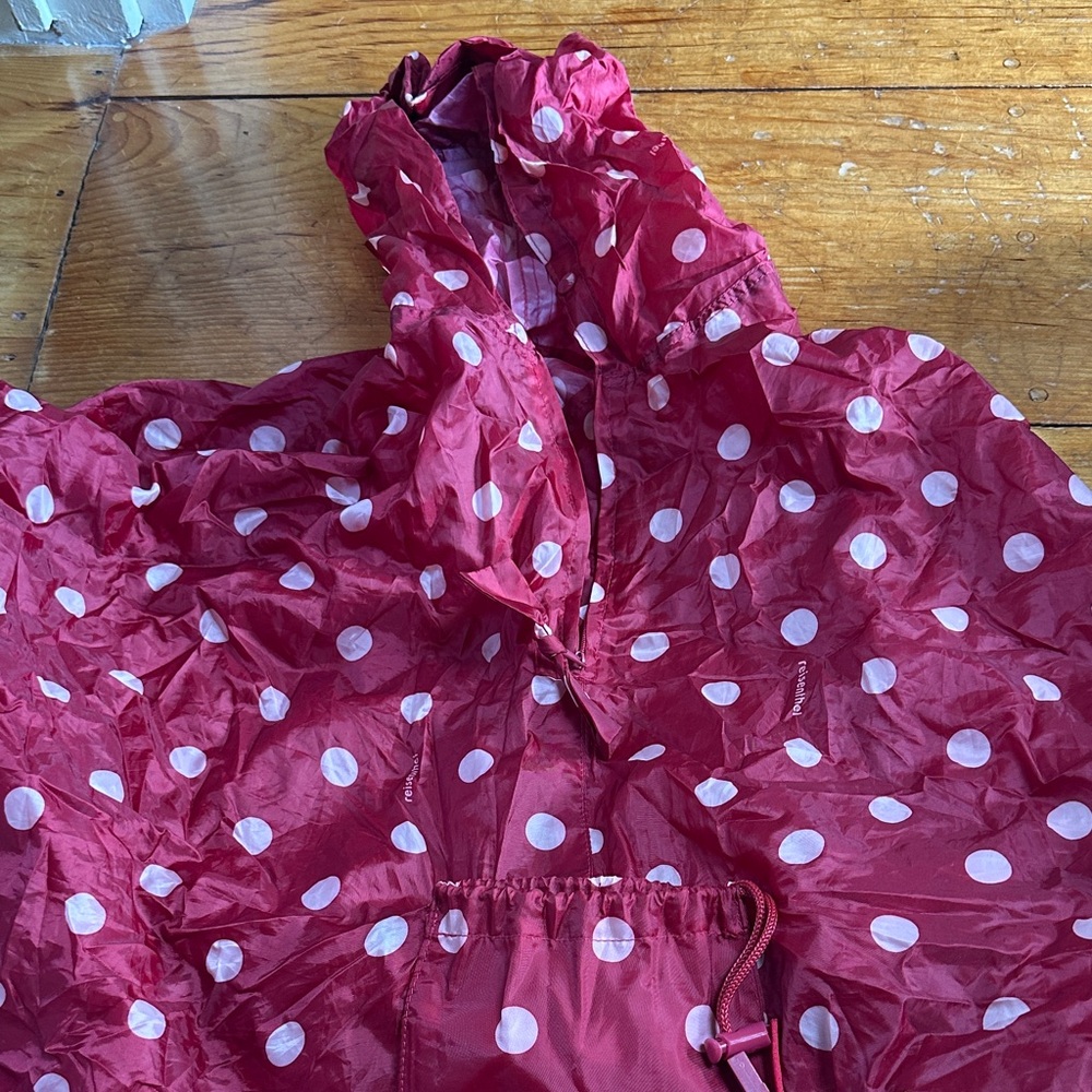 Polka Dot Hooded Rain Poncho